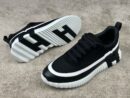 Hermes Bouncing Sneaker Black With White Stripes