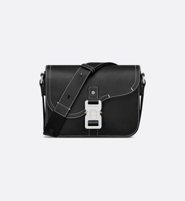 Dior Saddle Messenger Bag Black Leather