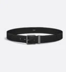 Dior Belt Oblique Black on Black Leather