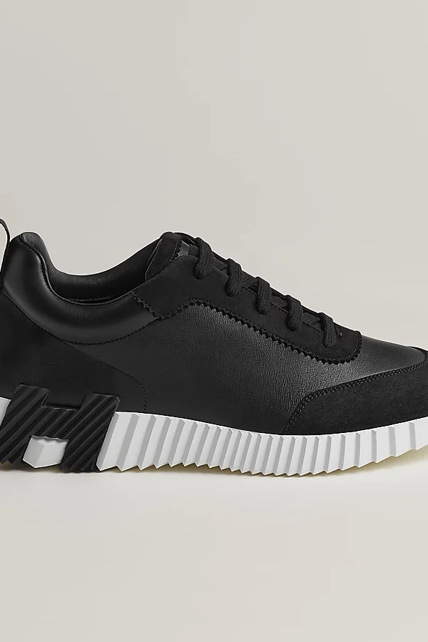 Hermes Bouncing Sneaker Black/White Leather