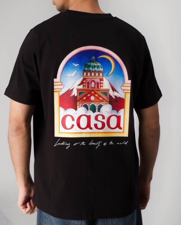 Casablanca Vue D'Larche T-Shirt zwart