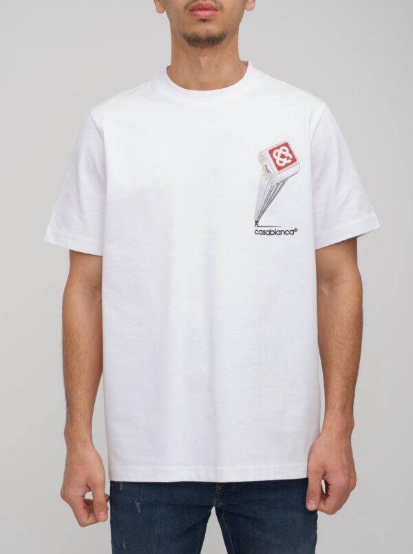 Casablanca Leaning Column T-shirt wit