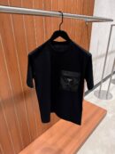 Prada T Shirt Borstzak Zwart