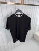 Hermes T-Shirt Black with White Stripe