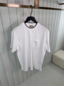 Hermes T-Shirt White with Blue Stripe