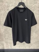 Prada Basic T-shirt Zwart Goude Logo