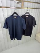 Hermes H embroidered T Shirt Donker Blauw