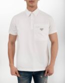 Prada Polo met Borstzak Wit
