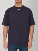 Prada T-Shirt Nek Logo Zwart