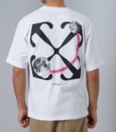 Off White T-Shirt Wit Maan Logo