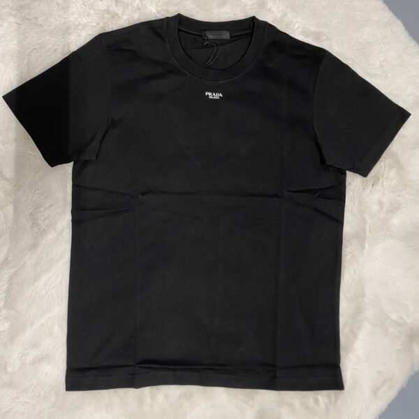 Prada T Shirt Wit met Zwarte Letters