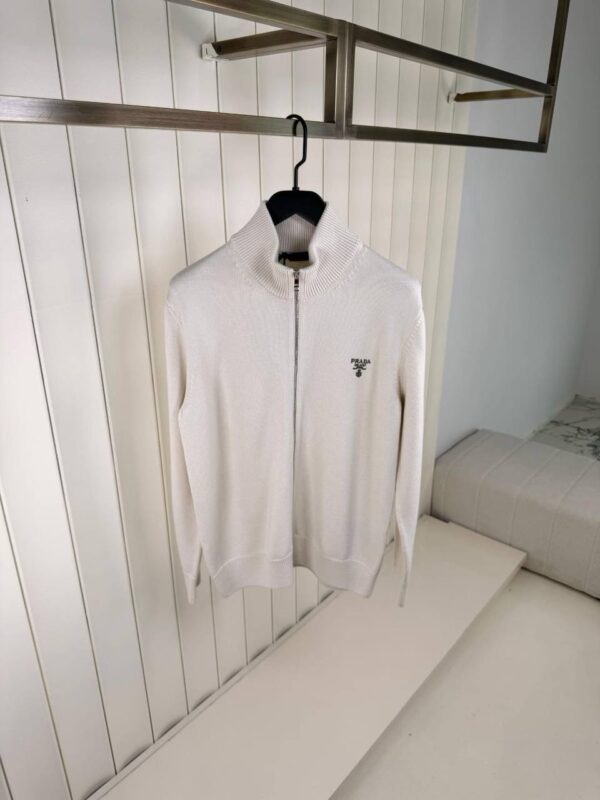 Prada Wollen Vest Gebroken Wit