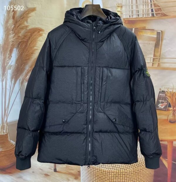 Stone island Pocket Winterjas Zwart