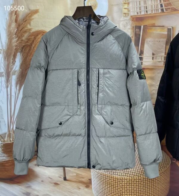 Stone island Pocket Winterjas Grijs