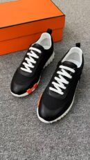 Hermes Bouncing Sneakers Zwart met Oranje H