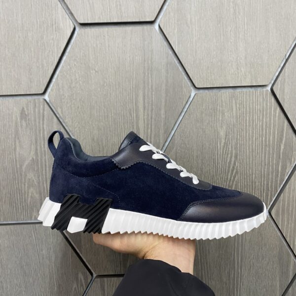 Hermes Bouncing Sneaker Dark Blue Suede/ Leather