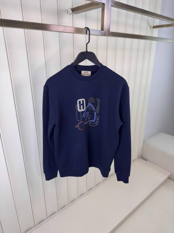 Hermes Puzzle Trui Donker Blauw