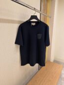 Hermes embroidered T-Shirt Donkerblauw