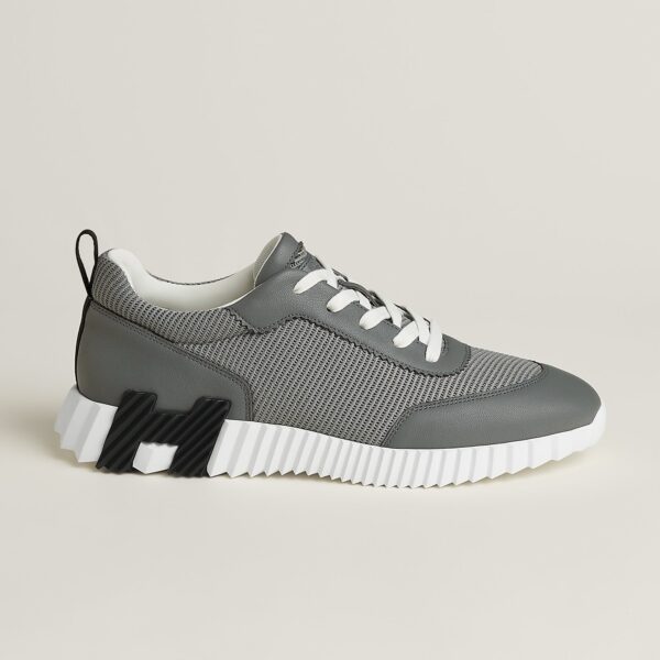 Hermes bouncing sneakers grijs met orangje H