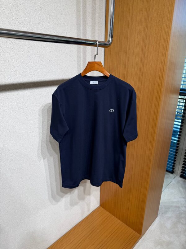 Dior T-Shirt met CD-Borduursel Navy