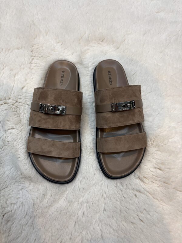 Hermes jackson sandal etoupe suede