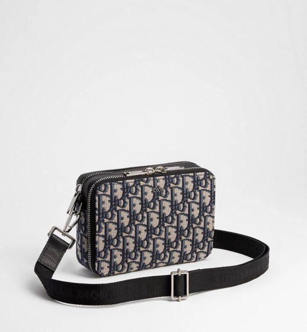 Dior pouch met rits en schouderband Oblique