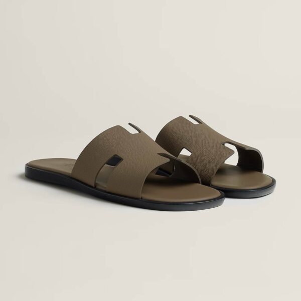 Hermes izmir slippers etoupe