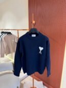 Ami Wollen Trui Donker Blauw