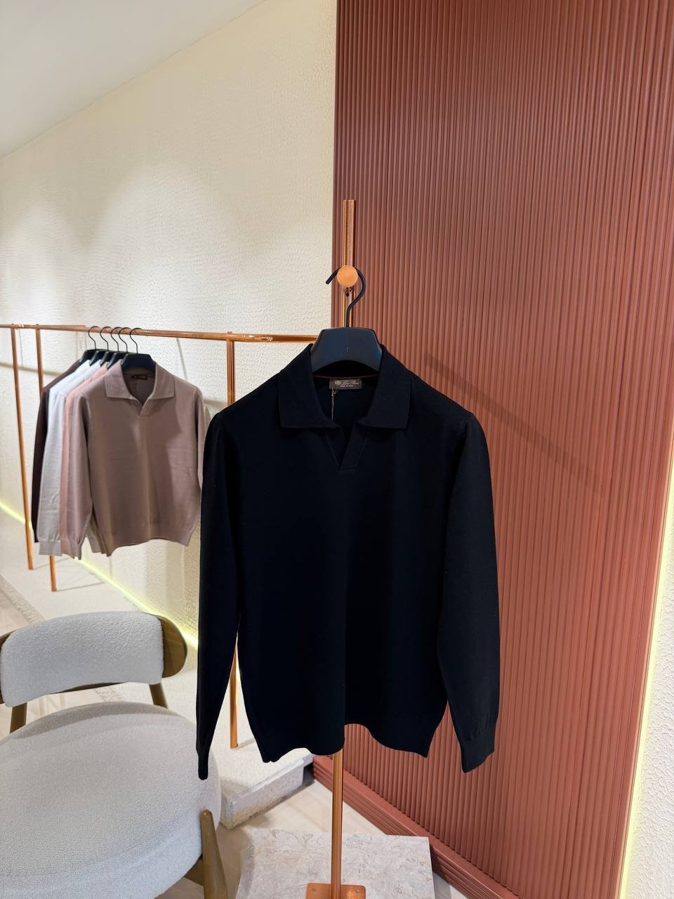 Loro piana Cashmere Polo Sweater Zwart